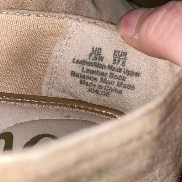 Sam Edelman Carrin Platform Espadrilles tan suede leather 7.5W - Picture 7 of 8